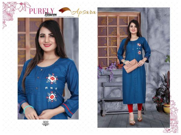 Aagya Apsara 3 Designer Rayon Embroidery Kurti